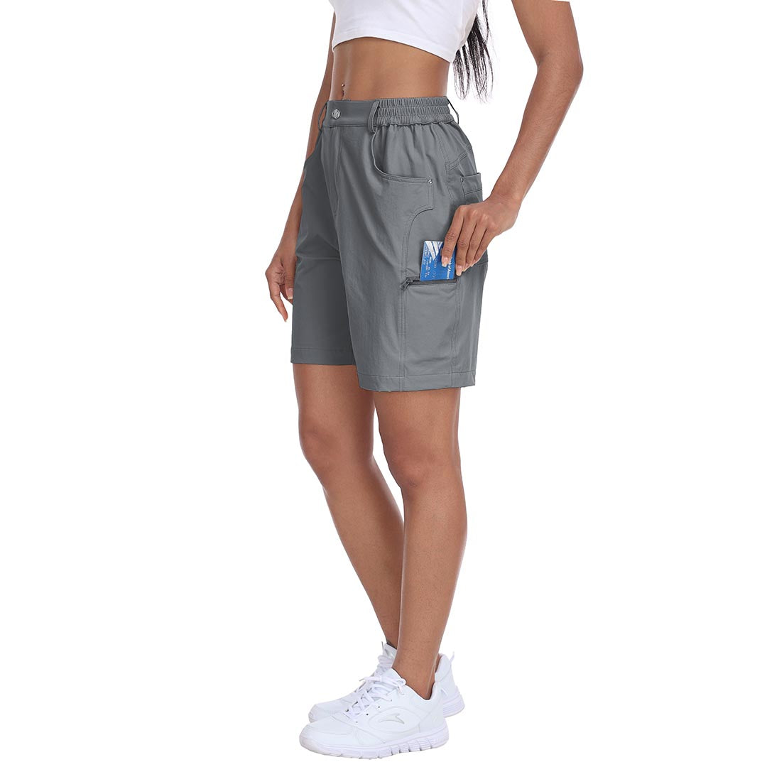 Lightweight waterproof pocket shorts for women