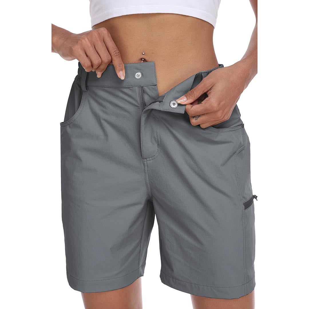 Lightweight waterproof pocket shorts for women