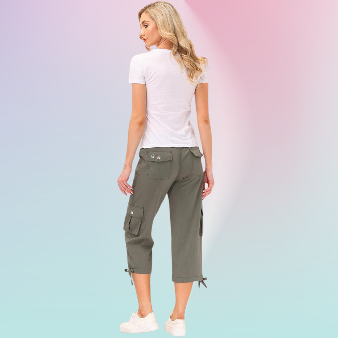 Women's quick-drying outdoor sports loose casual capri pants