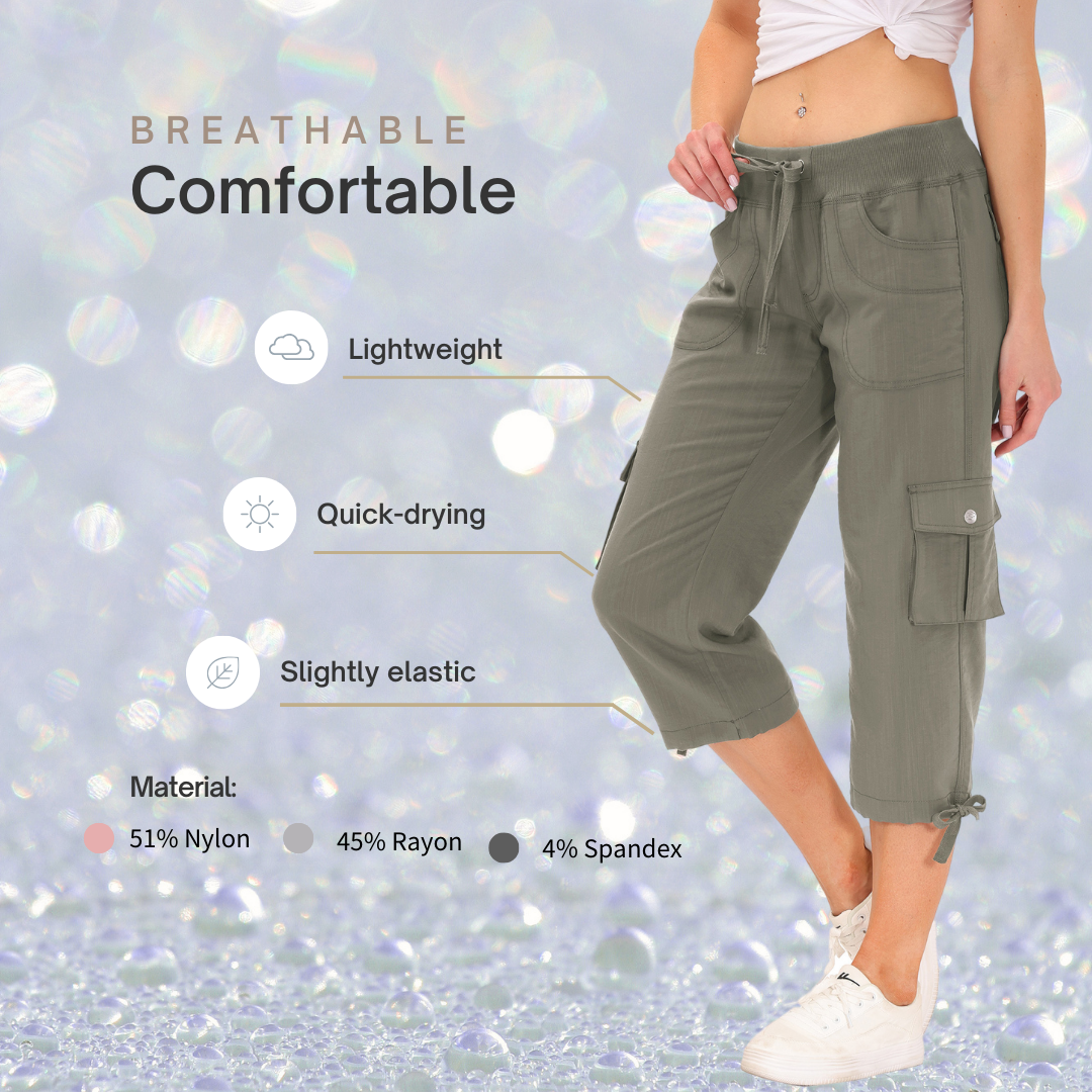 Women's quick-drying outdoor sports loose casual capri pants