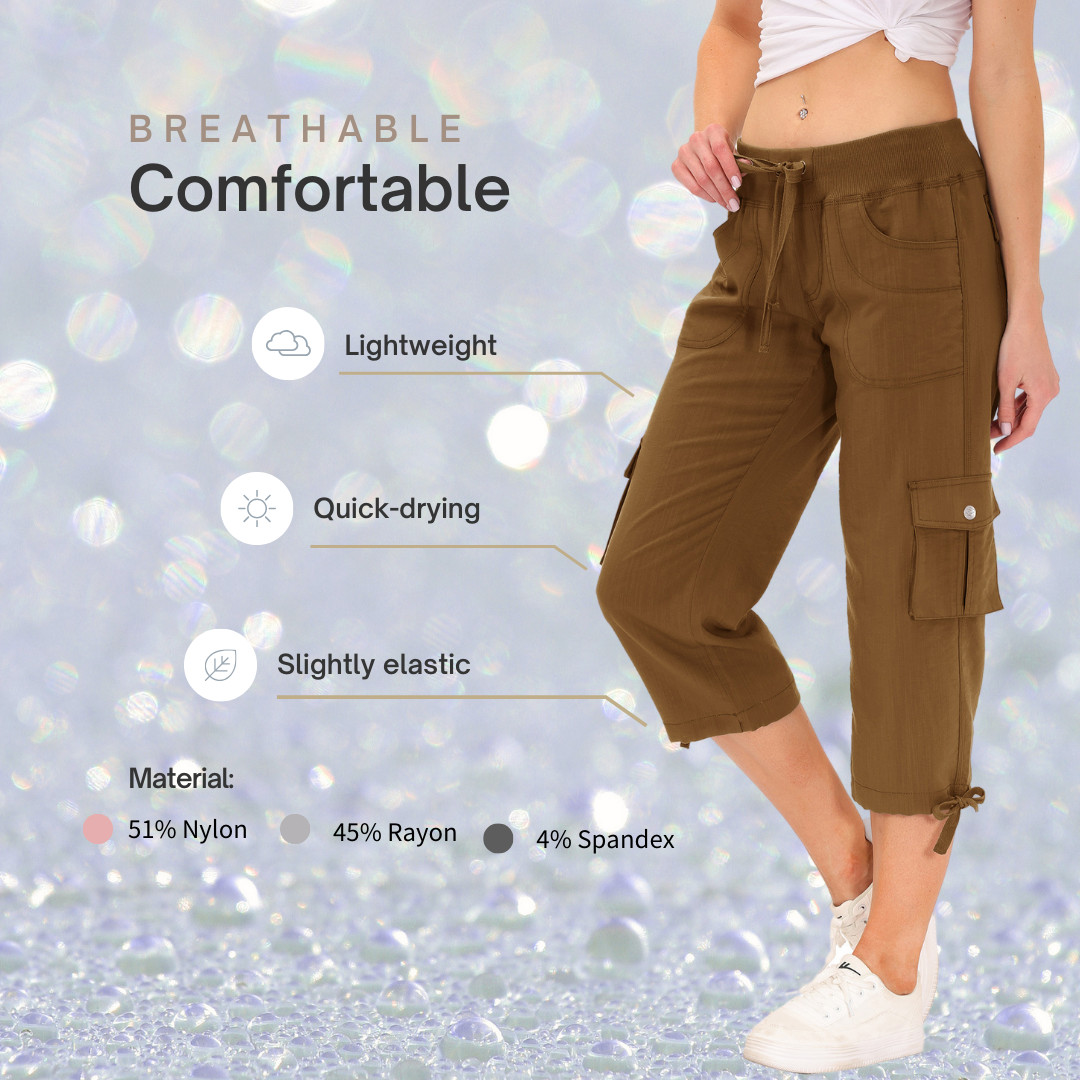 Women's quick-drying outdoor sports loose casual capri pants