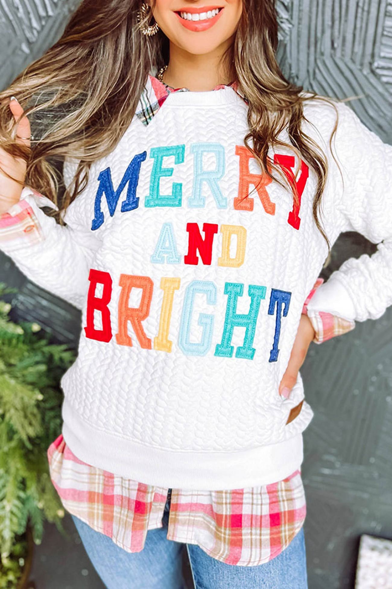 Rainbow Letter Graphic Sweatshirt