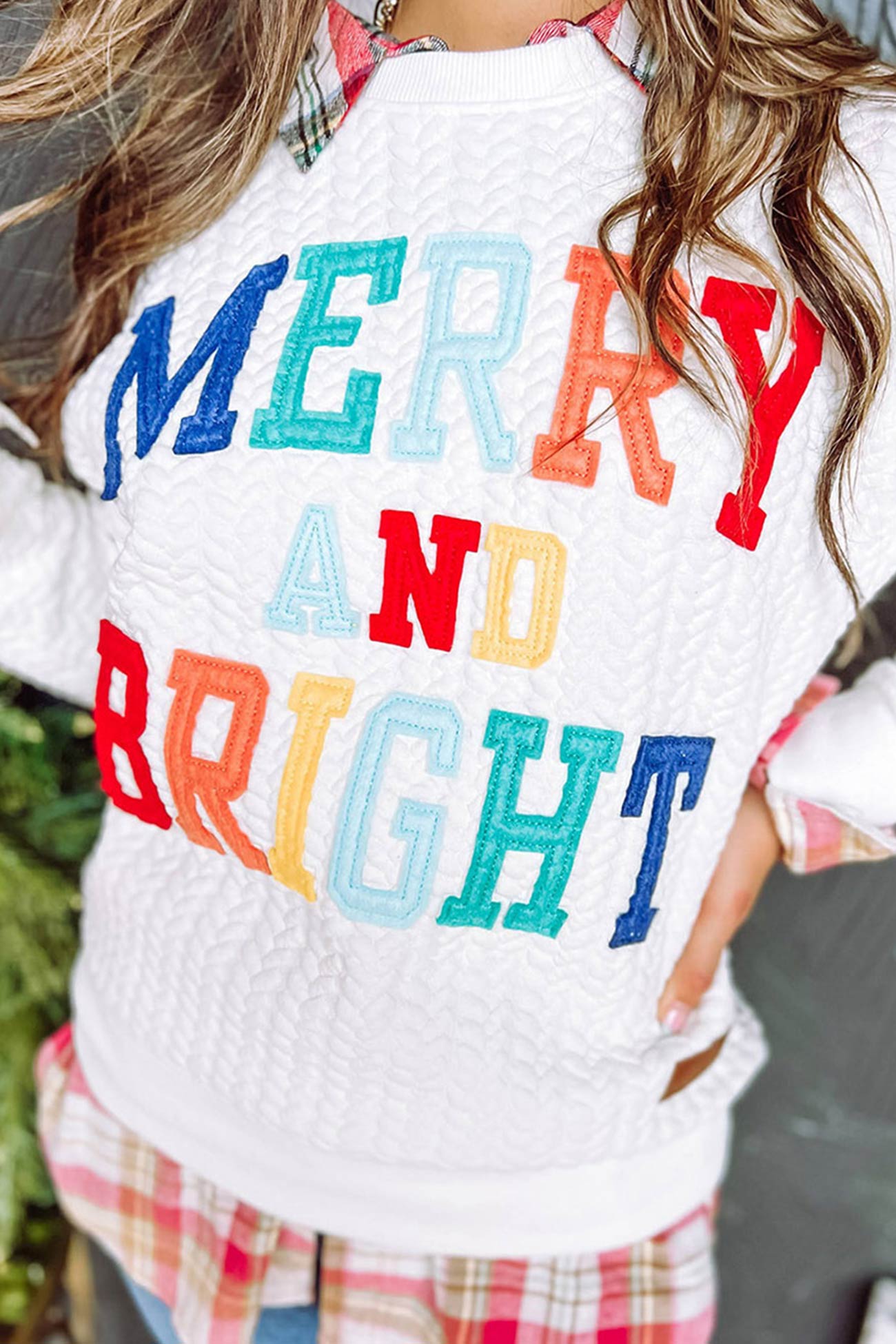 Rainbow Letter Graphic Sweatshirt