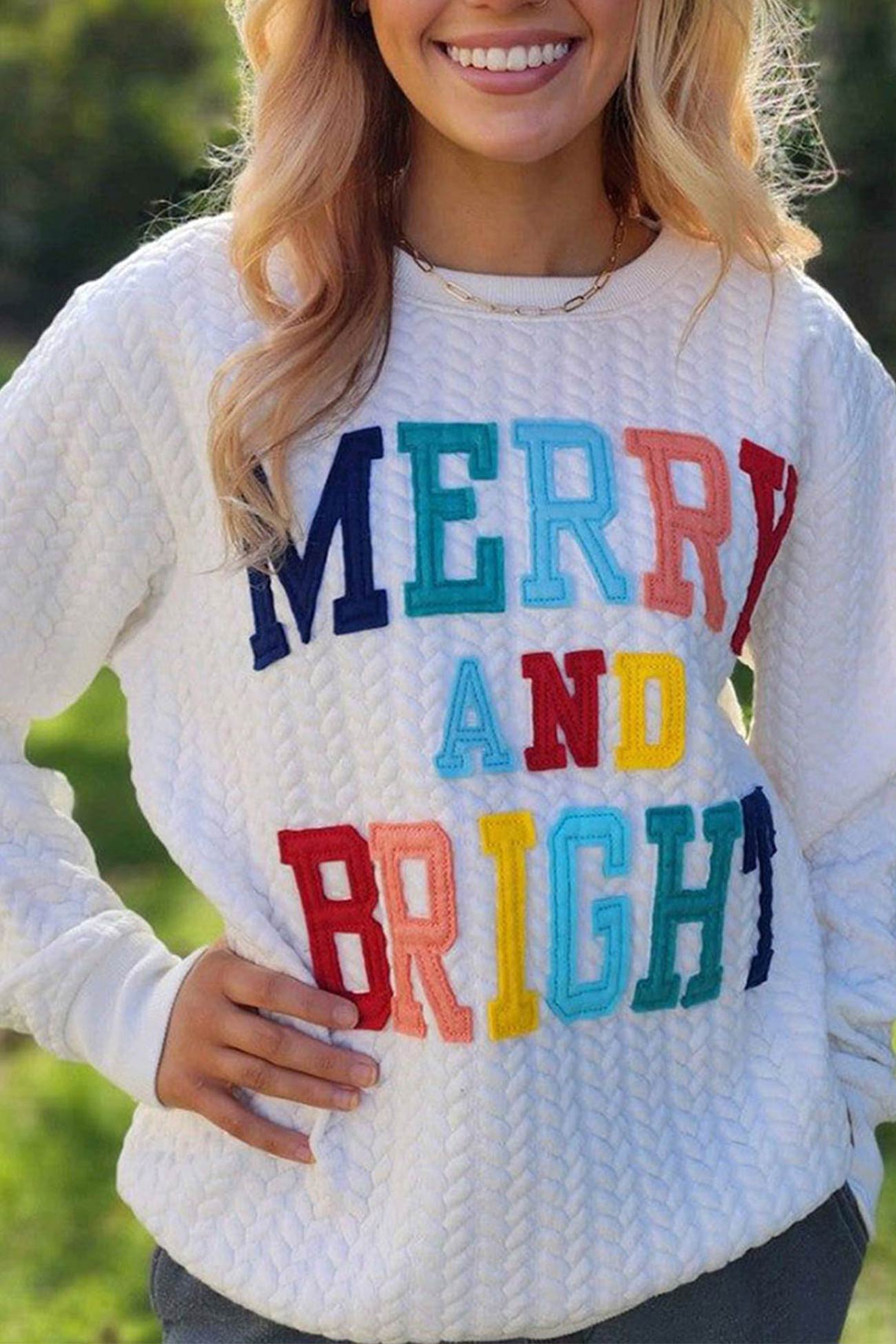 Rainbow Letter Graphic Sweatshirt