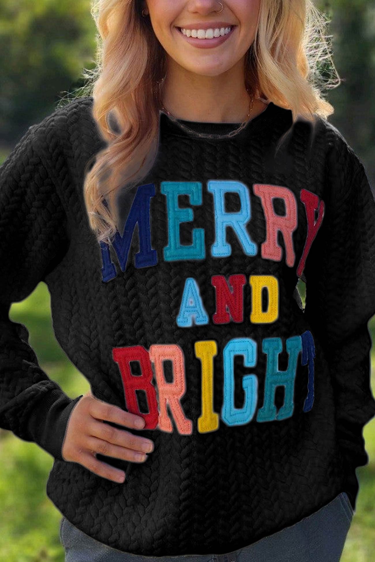 Rainbow Letter Graphic Sweatshirt