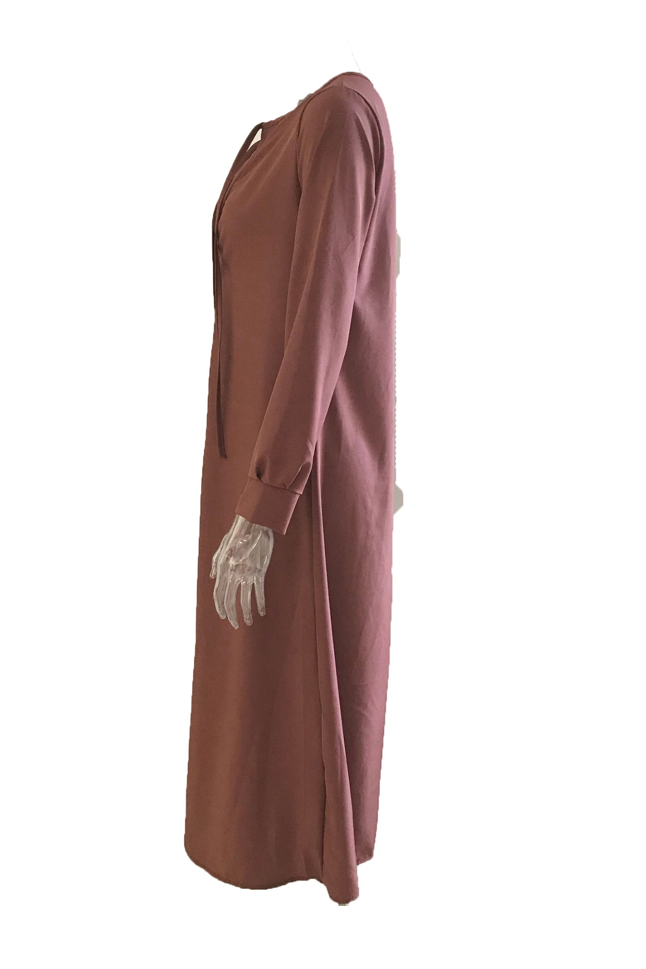 Tie-up Long Sleeve Maxi Dress