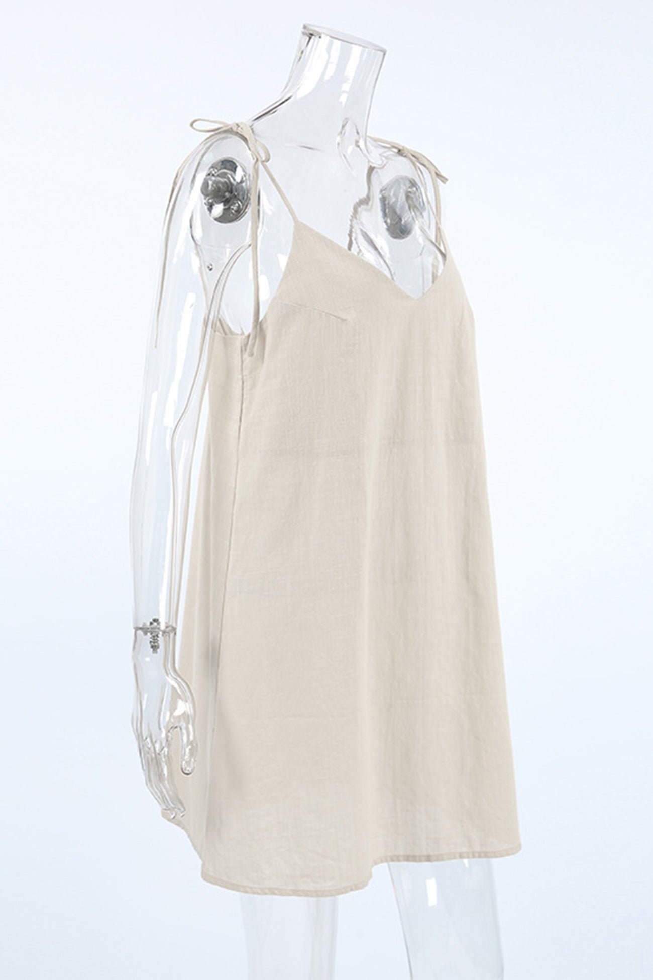 V Neck Tie-straps Backless Cami Dress