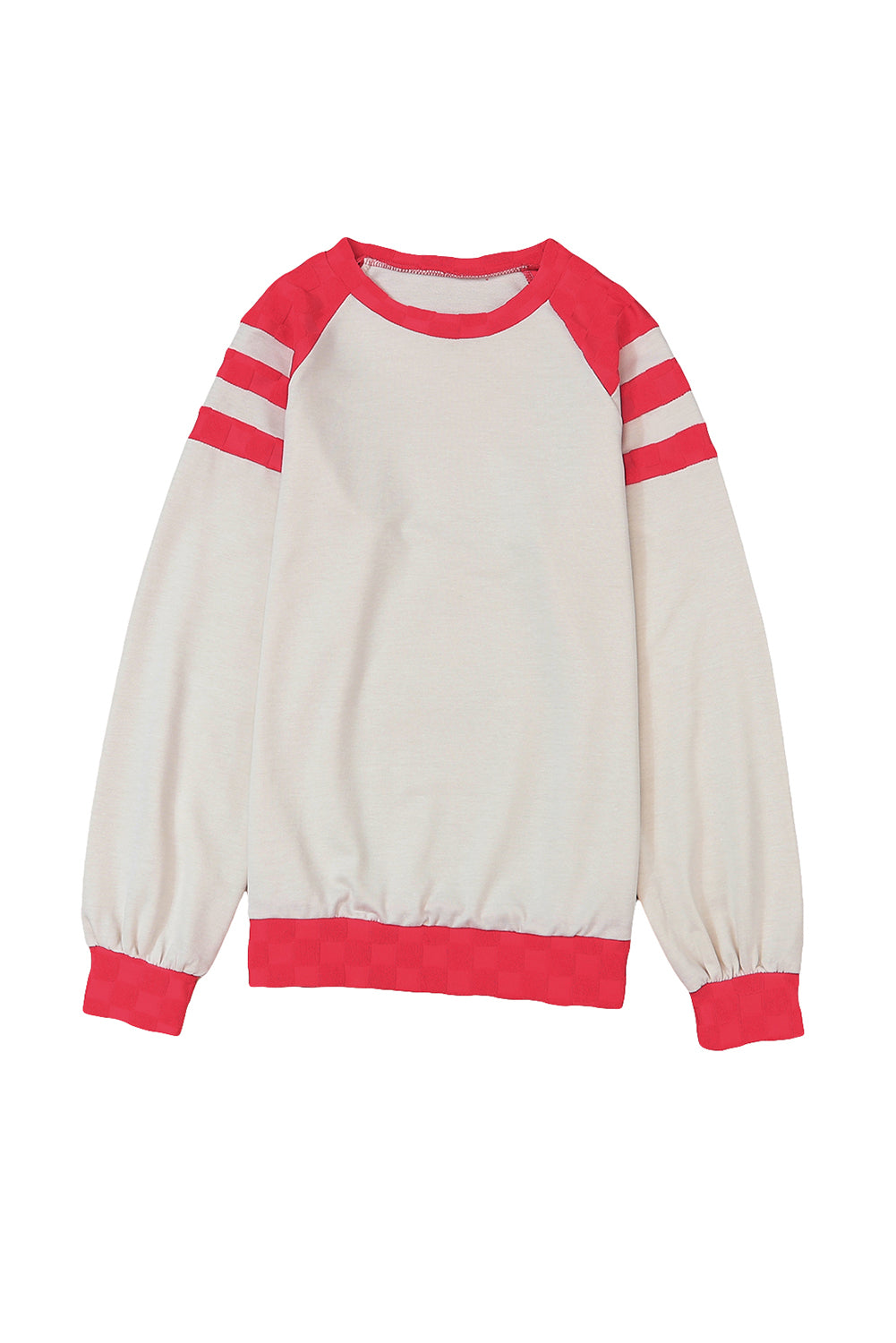 Apricot Color Block Raglan Long Sleeve Top