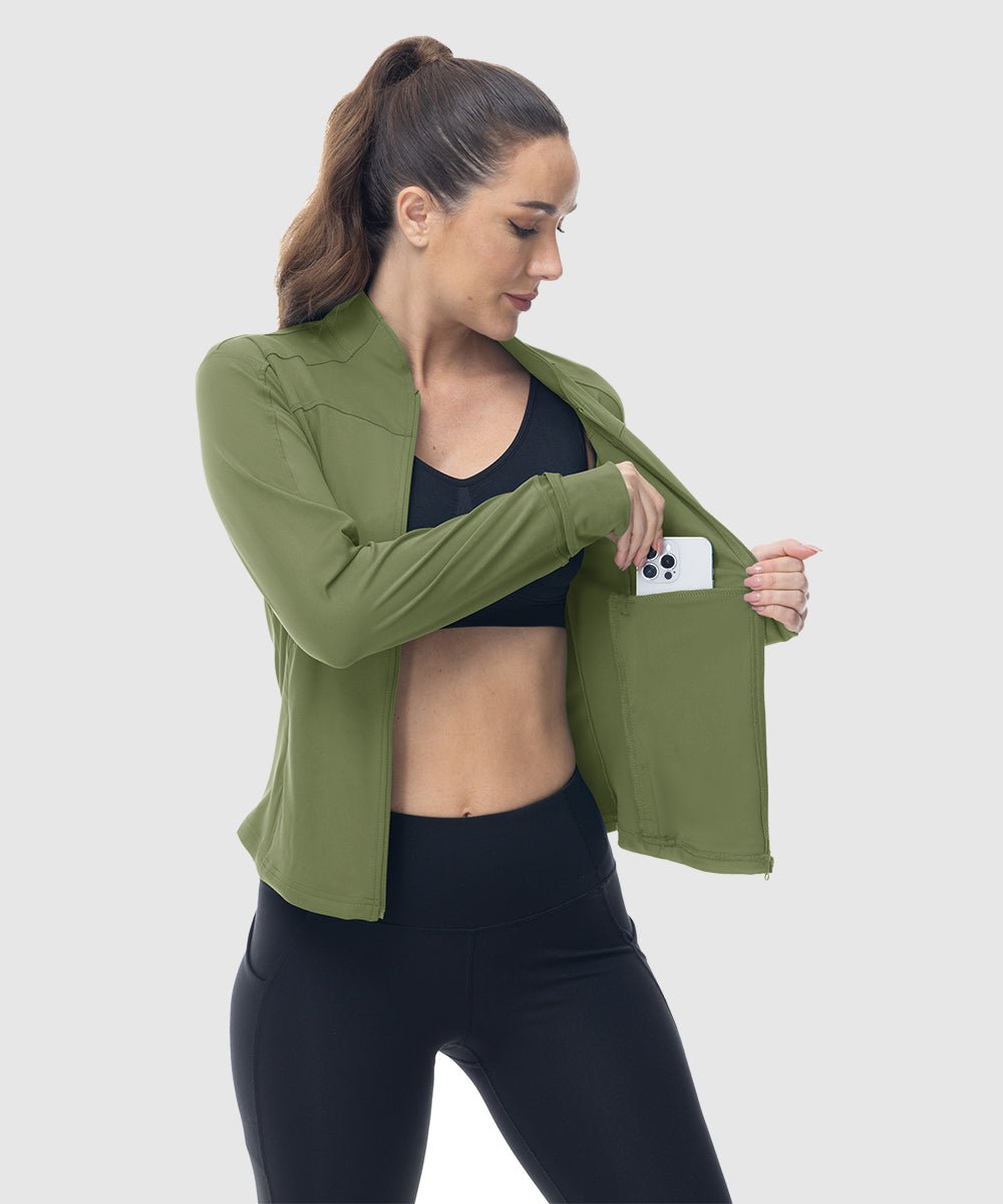 Women's Lightweight Full Zip Tight Mid Layer