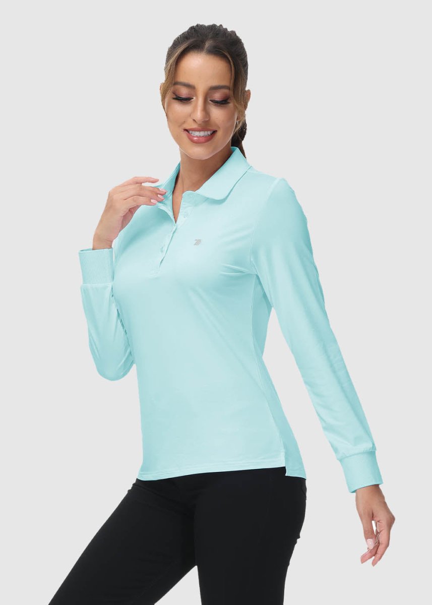 Women's Quick Dry Long Sleeve Polo Shirt